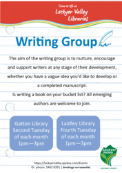 Image for Writing Group at Gatton Library
